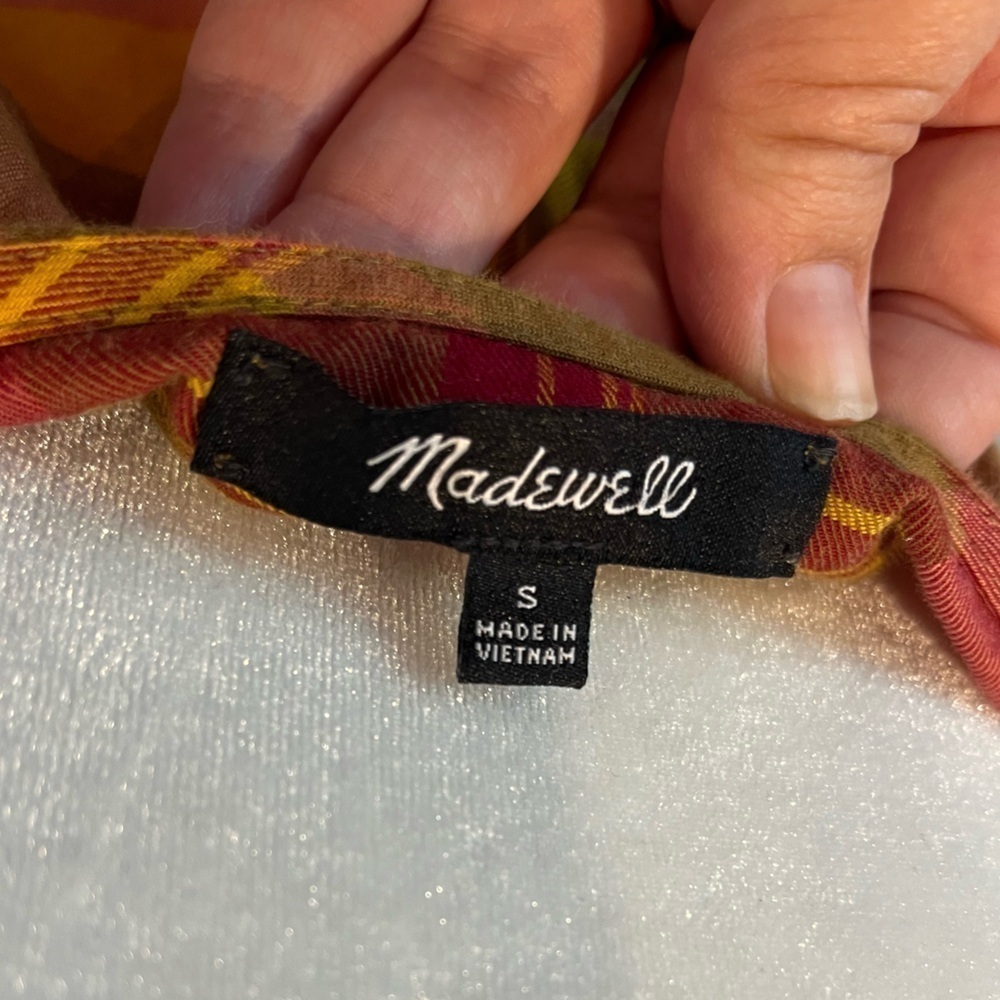 Madewell Plaid Babydoll Cami Dress size small - Picture 9 of 10